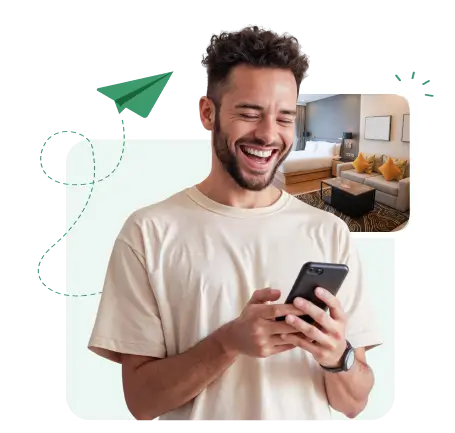 Personne contactant un propriétaire sur son téléphone